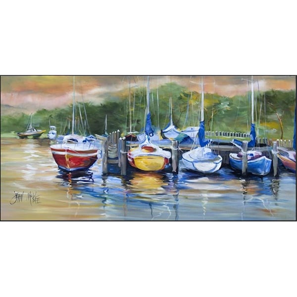 Carolines Treasures Sailboats Up The Creek Indoor and Outdoor Runner Mat- 28 x 58 in. JMK1327HRM2858 - main